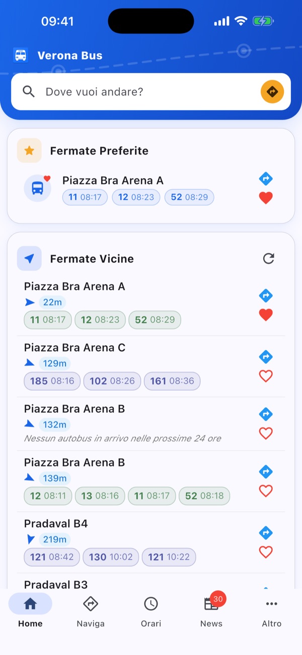 Navigazione durante il viaggio